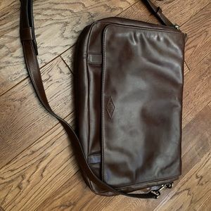 Brown leather cross body